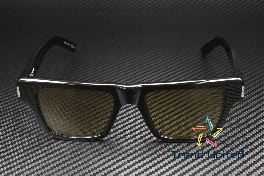 469 004 Square Black Shiny Yellow 51 mm Men's Sunglasses