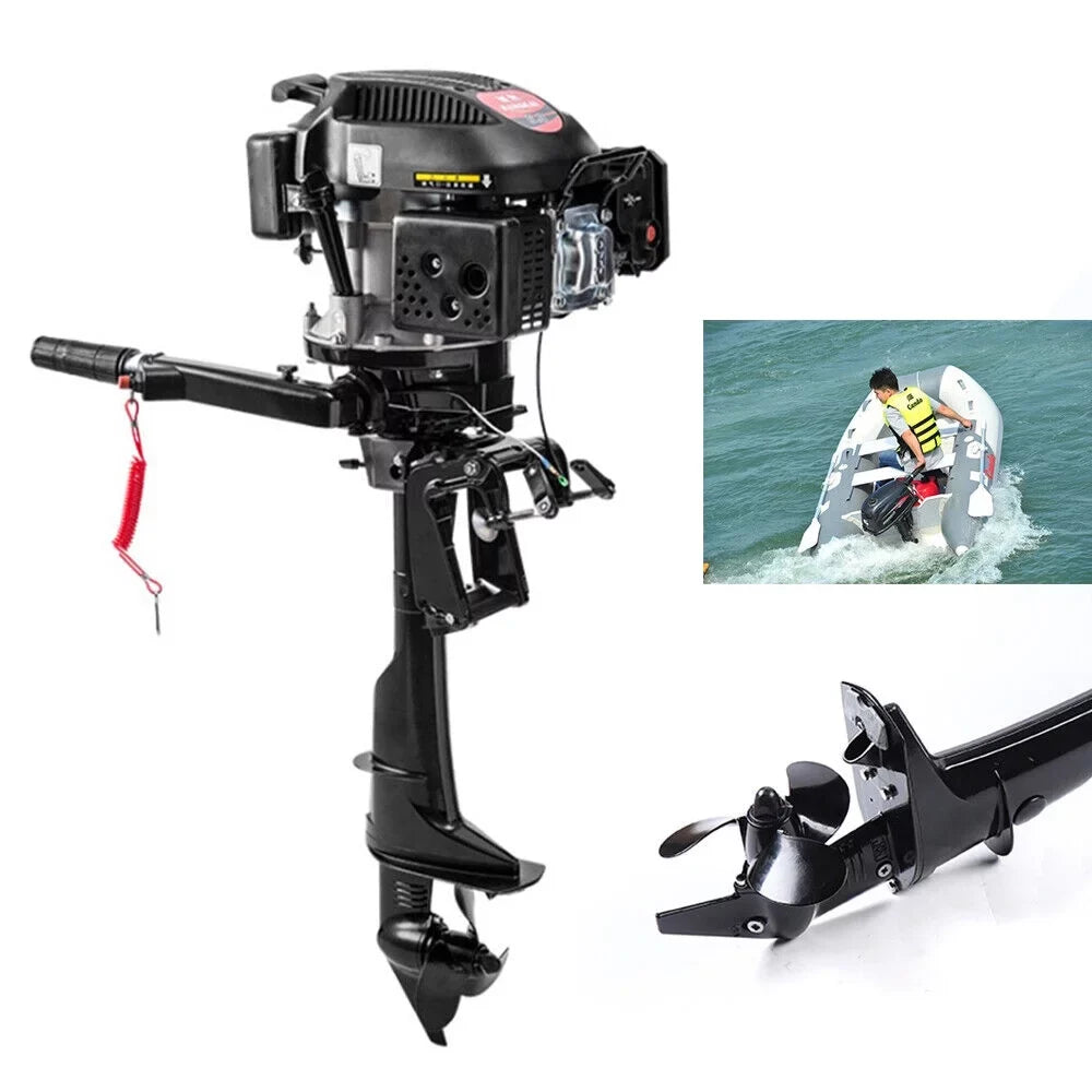 6  4-Stroke Heavy Duty Outboard Motor Fishing Boat Engine Air Cooling System