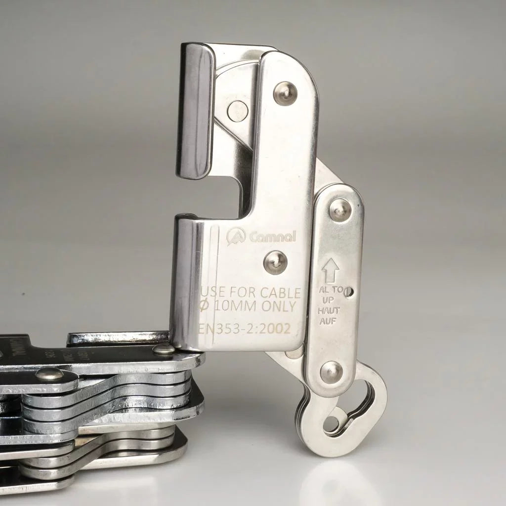 Rock Climbing Rope Grab Rock Climbing Fall Rope Riser Clamp Hardware, Stainless Steel, Ultralight - for 10mm Rope