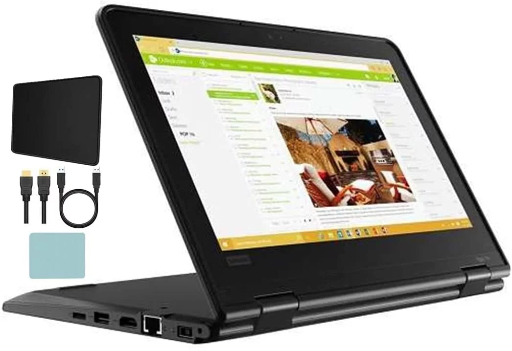 Lenovo ThinkPad Yoga 11E 2-in-1  Touchscreen Laptop , Intel Celeron N4120 Processor, 4GB , 128GB , Webcam,Stereo Speakers, -C, , WiFi, Windows 10 Pro, Mazepoly Accessories
