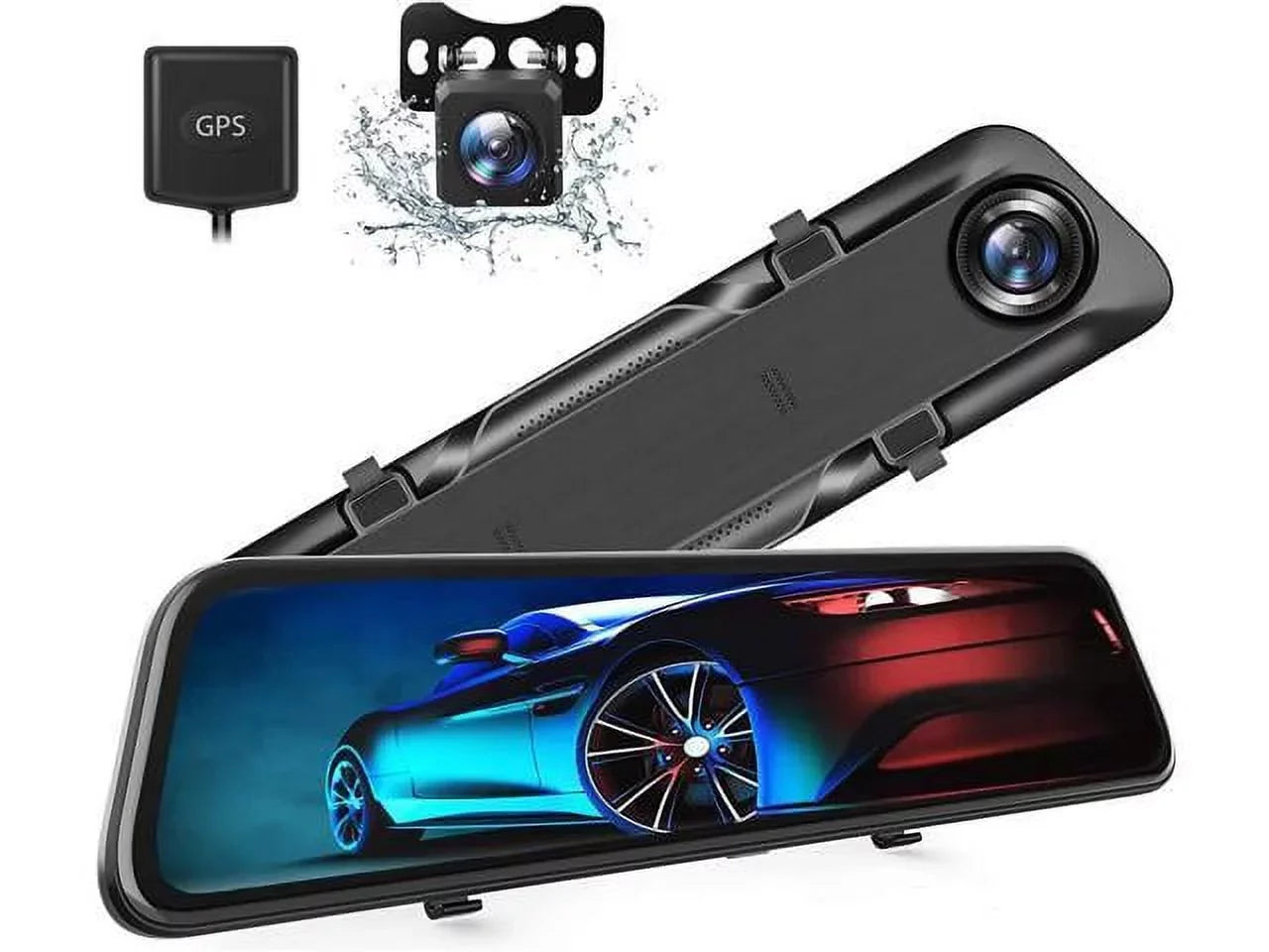 4K 12" Rear View Mirror Camera, Backup Camera, , Superior Sensor for Enhanced Night Vision, G-Sensor, Parking Assistance for Cars Trucks
