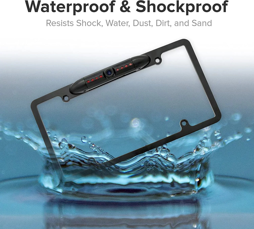 Backup Camera Rearview License Plate Frame for  KWV230BT -V230BT Black