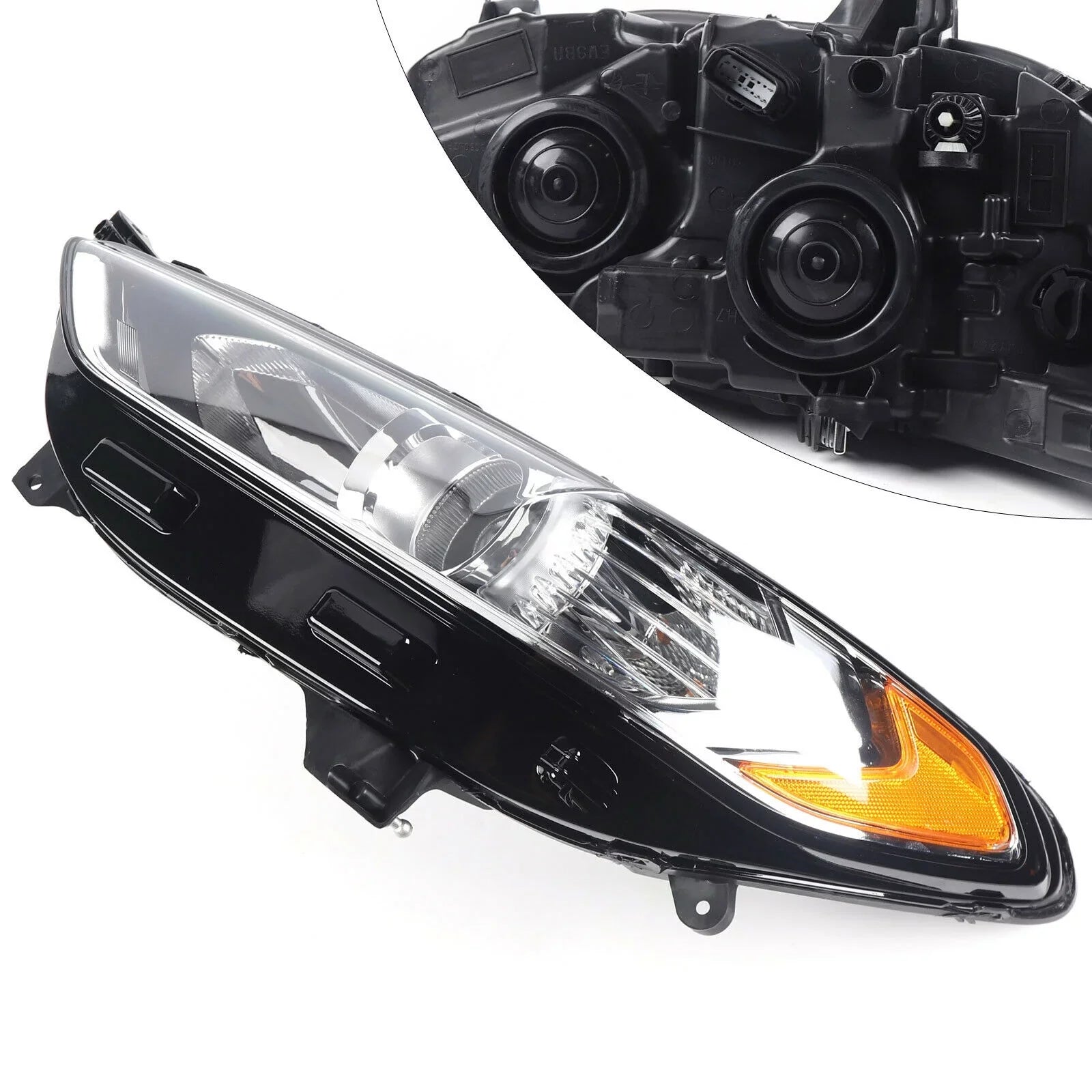 Halogen Headlight Left Driver Side Headlamp Assembly For Ford Fusion 2013-2016 Headlight Light Lamp  Driver Side
