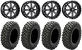 Fuel Maverick Black 16" Wheels 33" Crawler  Tires Kawasaki Teryx Mule