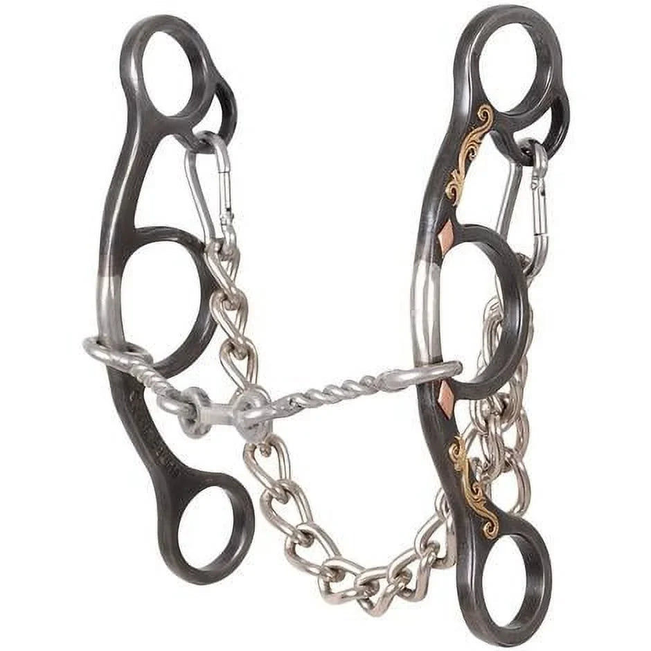 Sherry Cervi Short Shank Small Twisted Wire Dogbone Snaffle Bit (BBIT3SSG24SS)