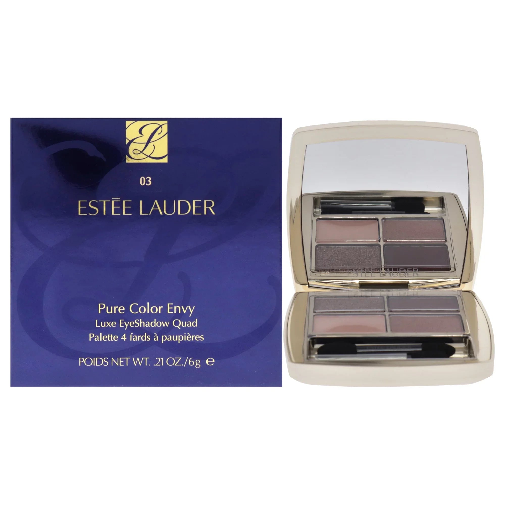 Estee Lauder Pure Color Envy Luxe Eyeshadow Quad - 03 Aubergine Dream , 0.28 oz Eye Shadow