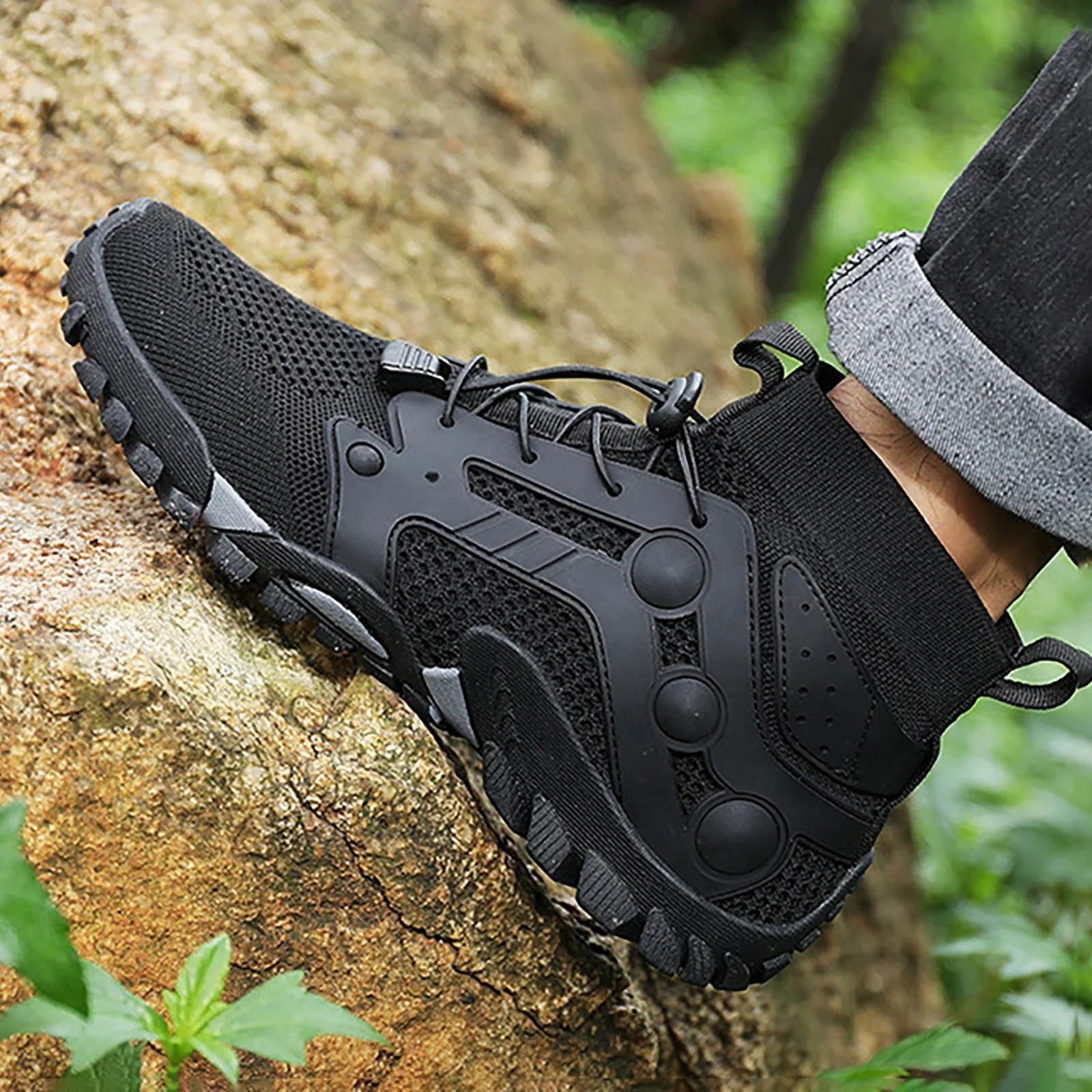 AdBFJAF Mens Sneakers 9.5 Wide Outdoor Hiking Shoes Men Non Slip Hiking Work Clothes Sports Shoes Swimming Wading Off Road and River Tracing Shoes