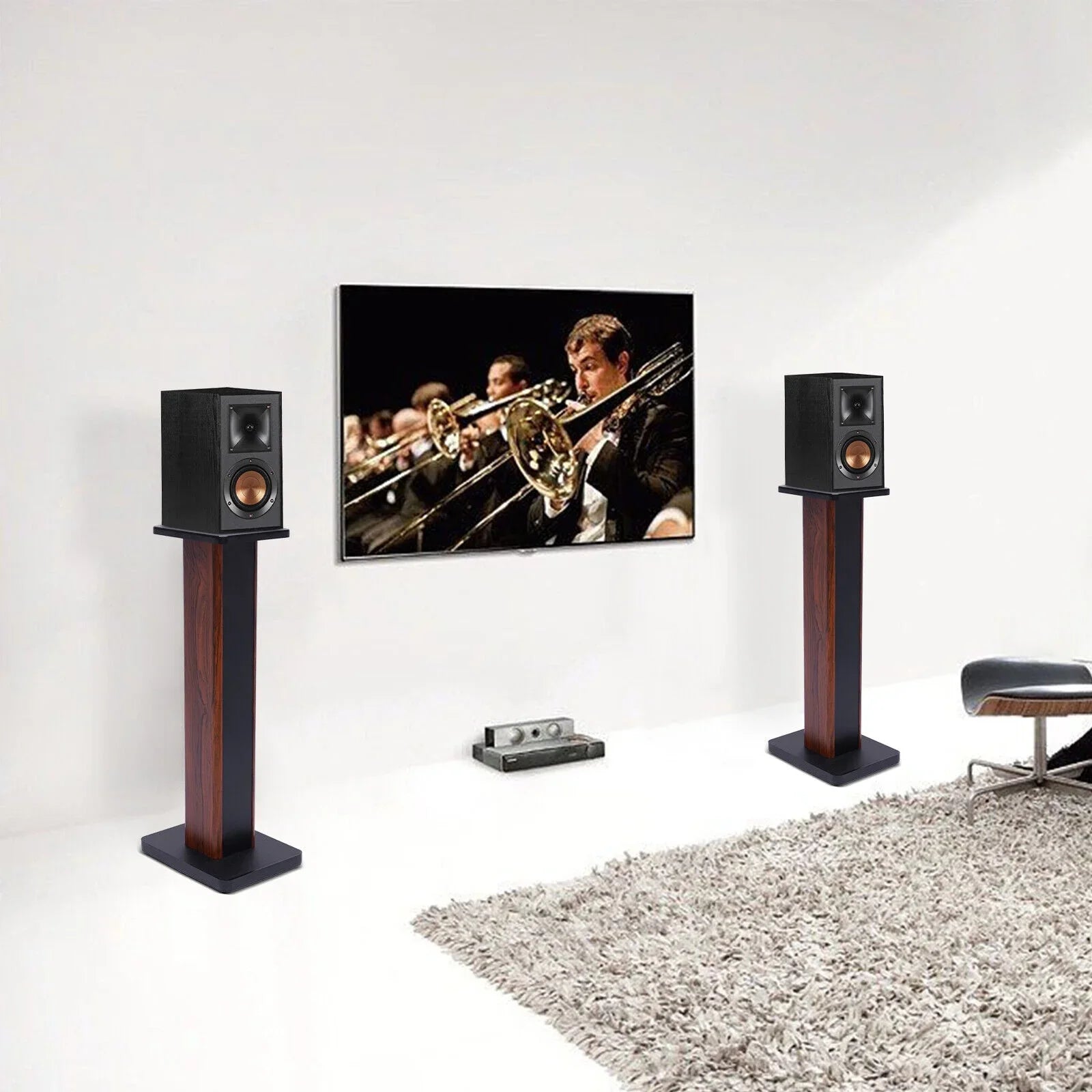 2x28" Studio Speaker Holder Monitor Stands Home Theater Multimedia Speaker Stand