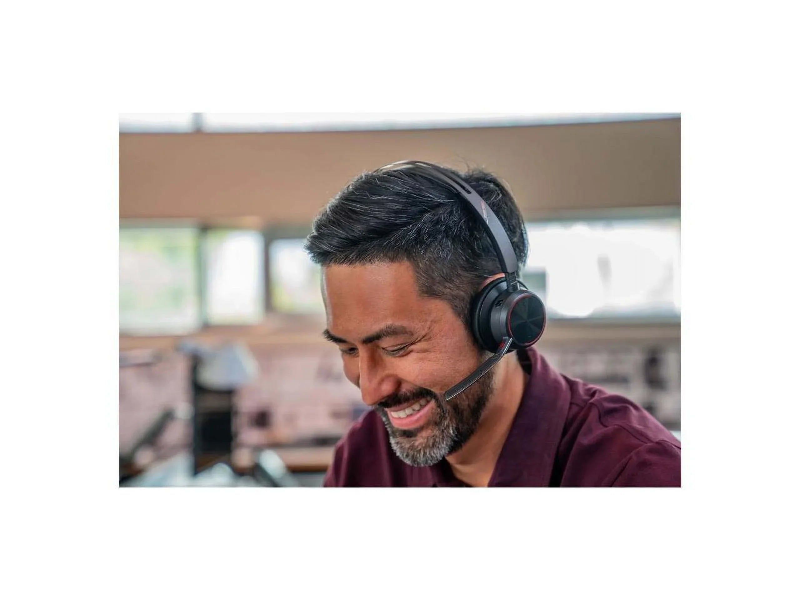 Poly Voyager Focus 2 -A Bluetooth Stereo Headset - Siri, Google Assistant - Stereo -  Type A - Wired/Wireless - Bluetooth - 298.6 ft - 20 Hz - 20 kHz - On-ear, Over-the-head - Binaural - Supr...