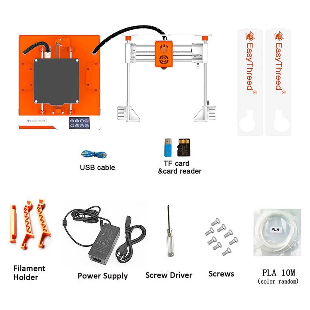 EasyThreed 3D printer,Comes Print Size Removable 100x100x100mm/4x4x4inches K6 Plus Size Removable  3D Printer Hine 100x100x100mm Print Printer Kids 3D-Printer Kids 3D-Printer 3D   Printers