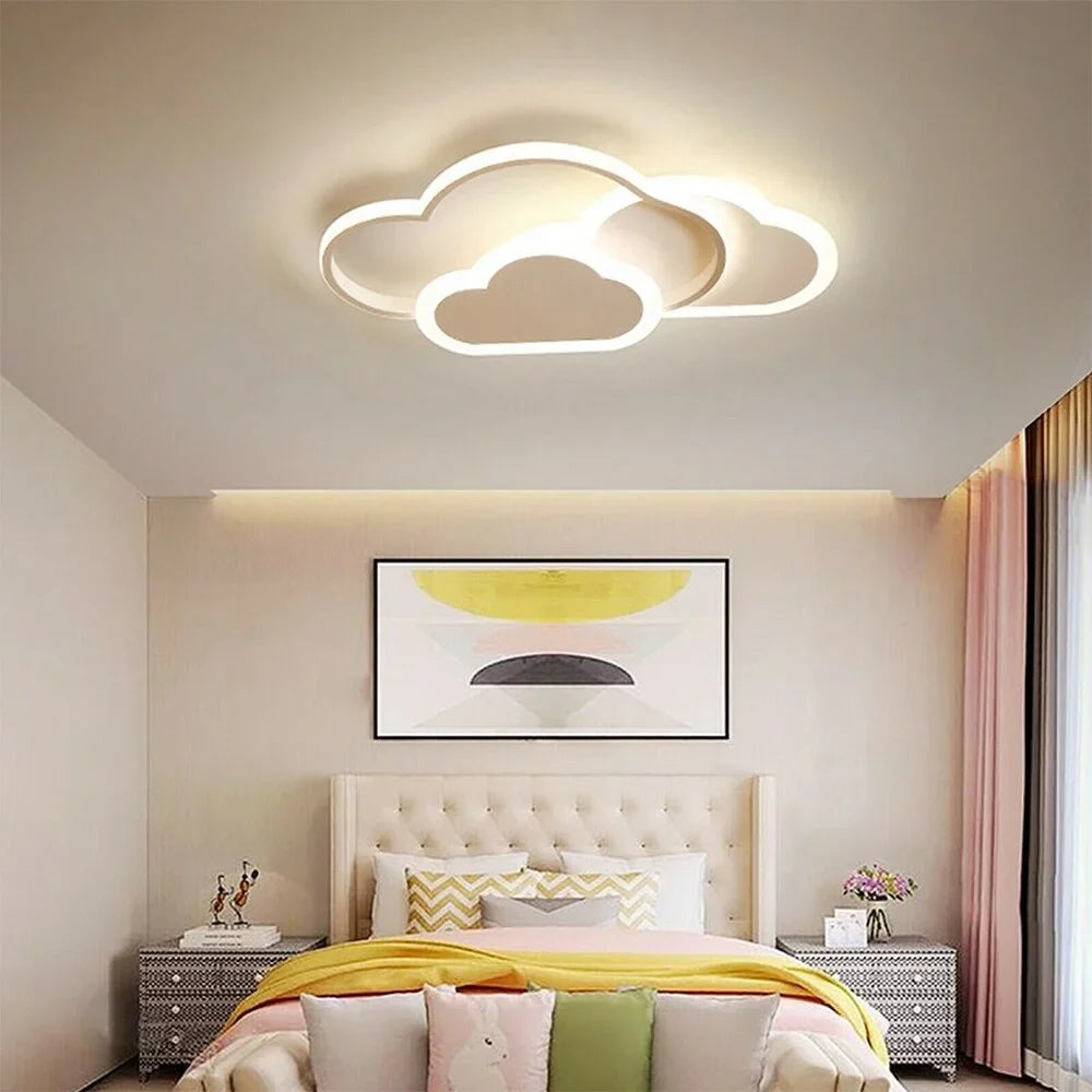 Modern Clouds  Ceiling Light Fixture Chandelier Lamp Kids Bedroom - 20" x 2.4"