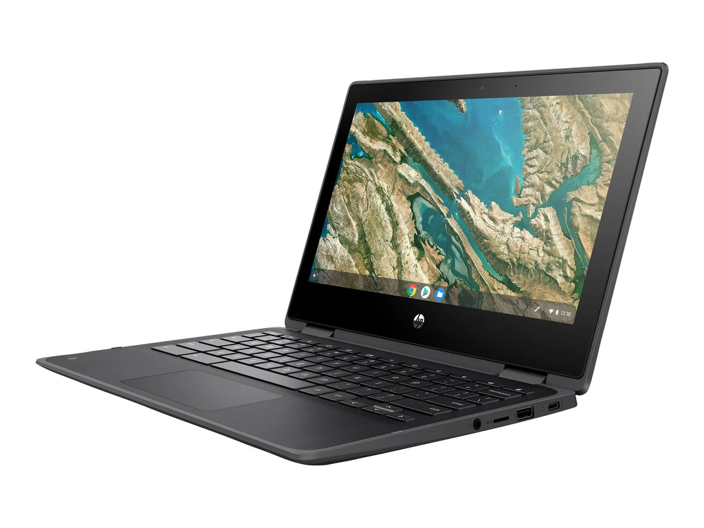 Chromebook x360 11 G3 Education Edition - Flip design - Intel Celeron - N4020 / up to 2.8 GHz - Chrome  -  Graphics 600 - 4   - 32  eMMC - 11.6"  touchscreen 1366 x 768 () - Wi-Fi 5 - chalkboard gray - kbd: