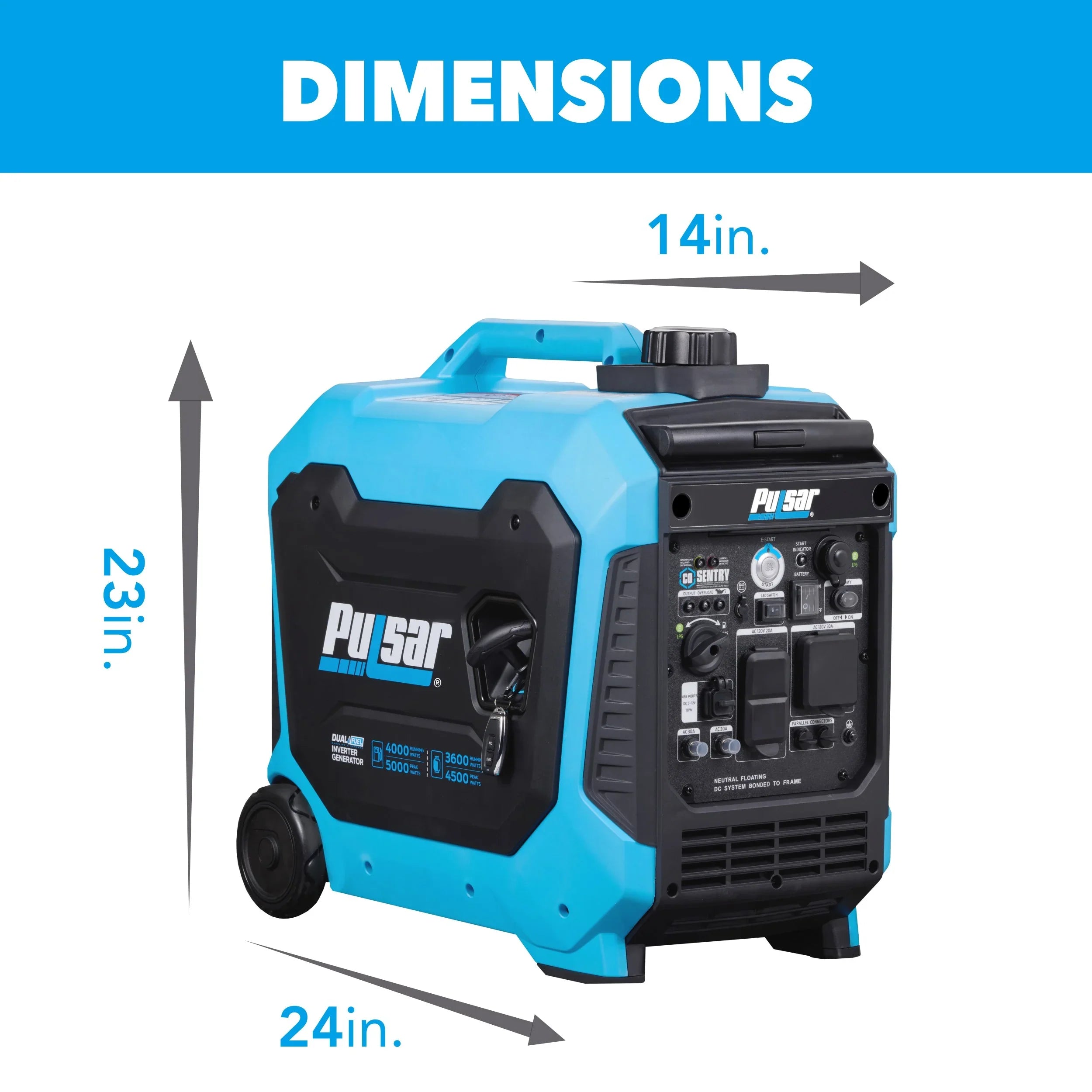 Pulsar 5000-Watt Dual Fuel  Ready Inverter Generator with Remote Start and  Sentry