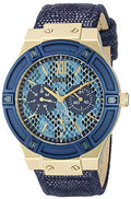 Women's U0289L3 Iconic Indigo Blue & Gold-Tone Multi-Function Watch