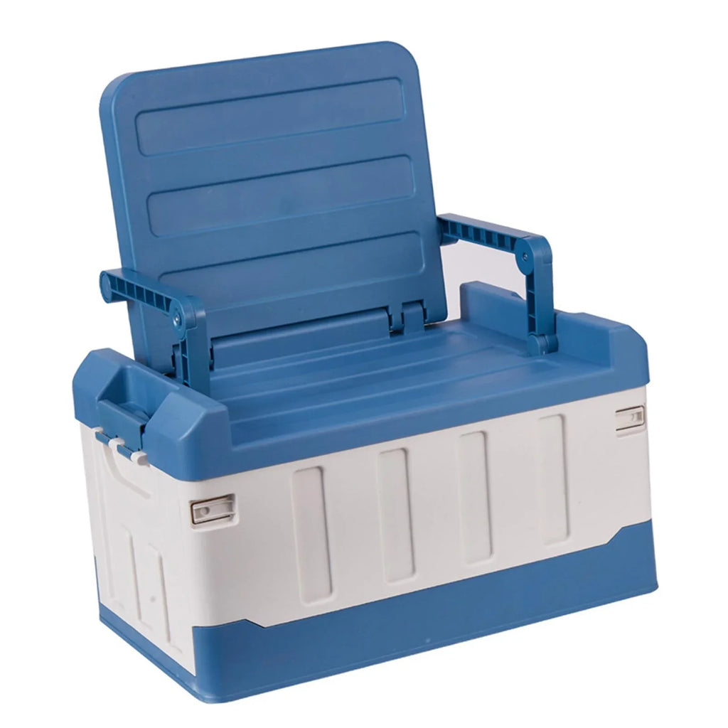 Car Trunk Organizer Durable Car Boot Storage Organiser for Sedan Cars Hiking Blue White