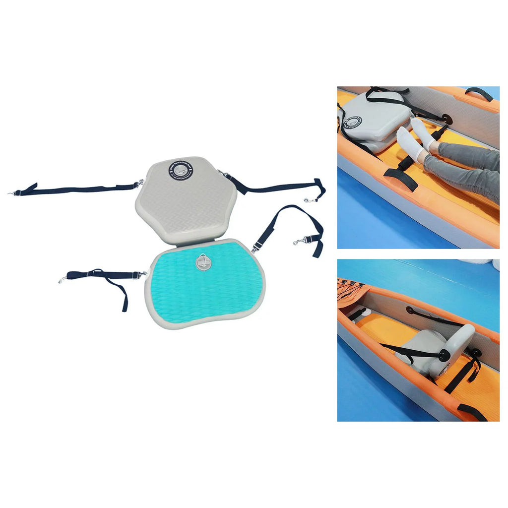 Inflatable Kayak Seat with Back Support Rowboats Universal Paddle Boards Seat