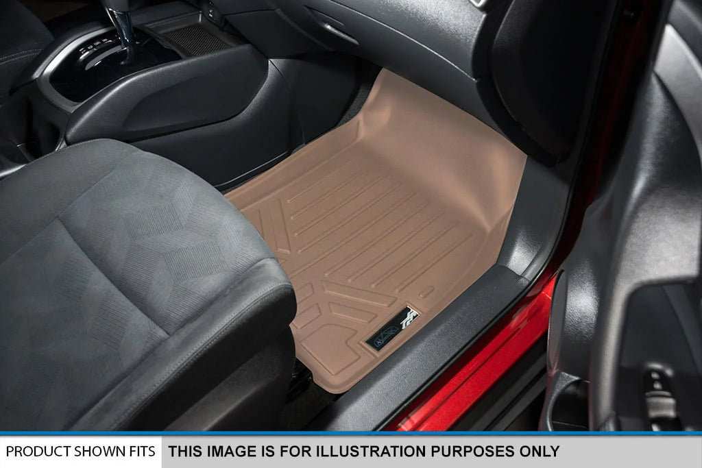 Smartliner Front 1st Row Floor Liner Mat Tan for 2008-2020 Dodge Grand Caravan