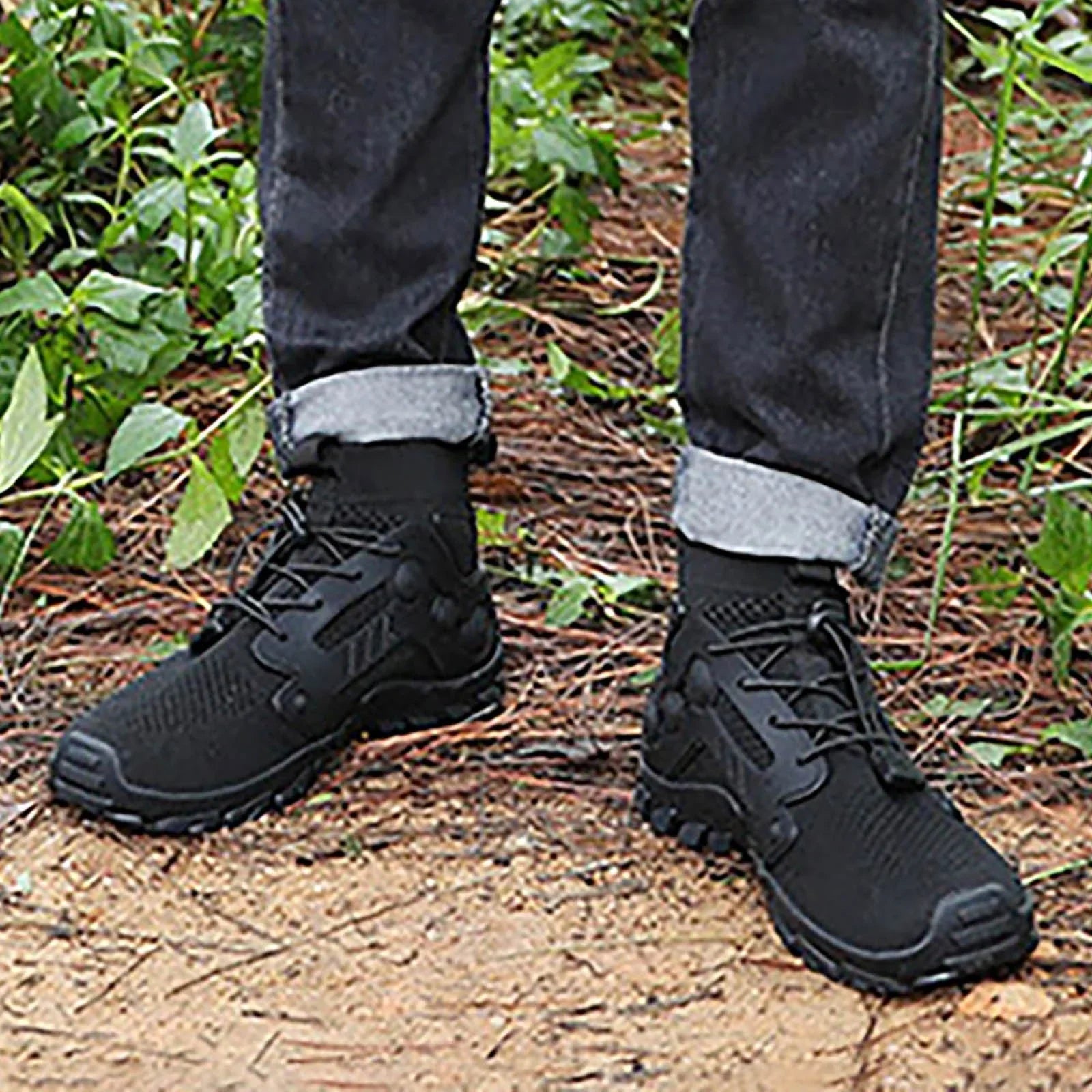 AdBFJAF Mens Sneakers 9.5 Wide Outdoor Hiking Shoes Men Non Slip Hiking Work Clothes Sports Shoes Swimming Wading Off Road and River Tracing Shoes