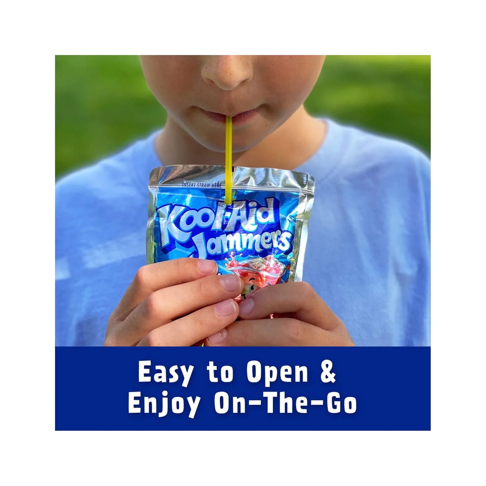 Kool-Aid Jammers Fruit Drink, Blue Raspberry (Pack of 6)