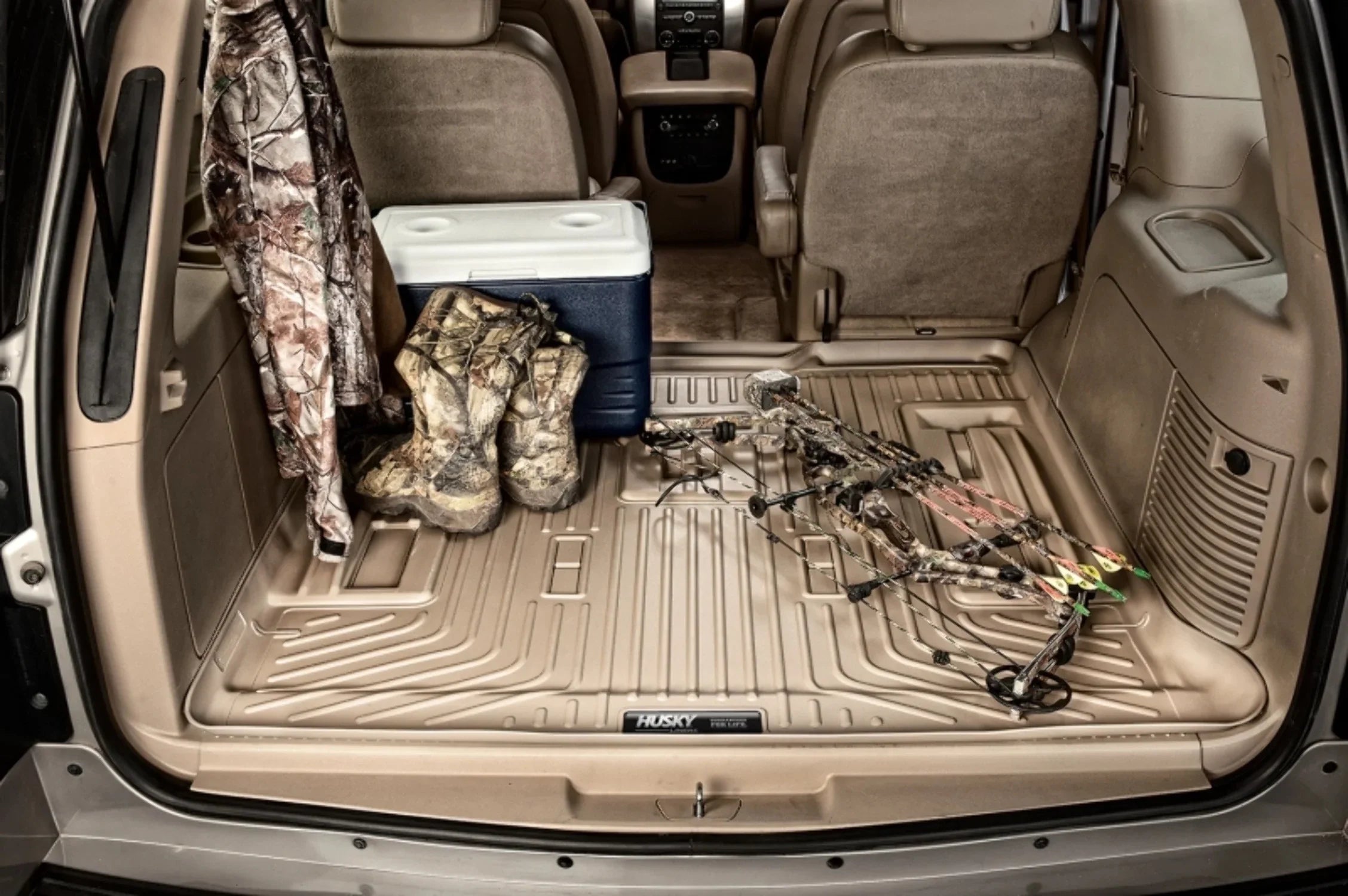 Husky by RealTruck Weatherbeater Series Cargo Liner Black Compatible with 07-12 Chevrolet Tahoe/07-12  Yukon; w/ or w/o 3rd row Seat