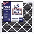 Filter King 16x25x1 Air Filter | 4- | Carbon  8  Pleated A/C Furnace Filters |    | Actual Size: 15.5 x 24.5 x .75"