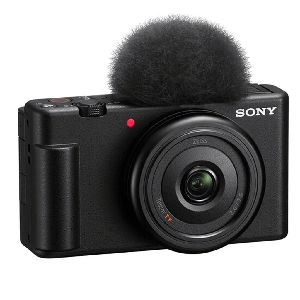 Sony -1F Vlogging Camera (Black) with SanDisk 64GB Memory Card + Tripod + ZeeTech Accessory Bundle