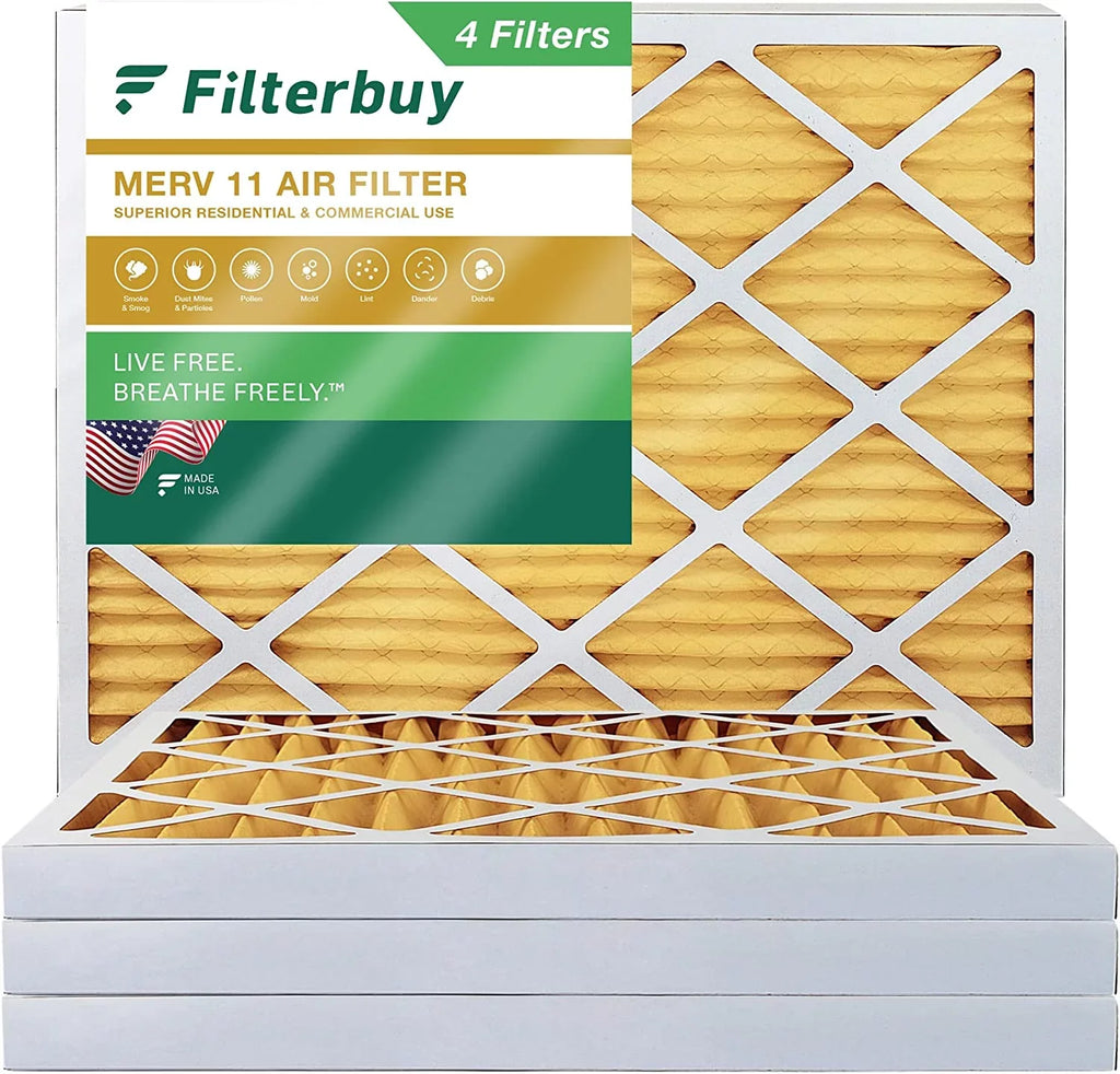 Filterbuy 25x32x2  11 Pleated   Furnace Air Filters (4-Pack)