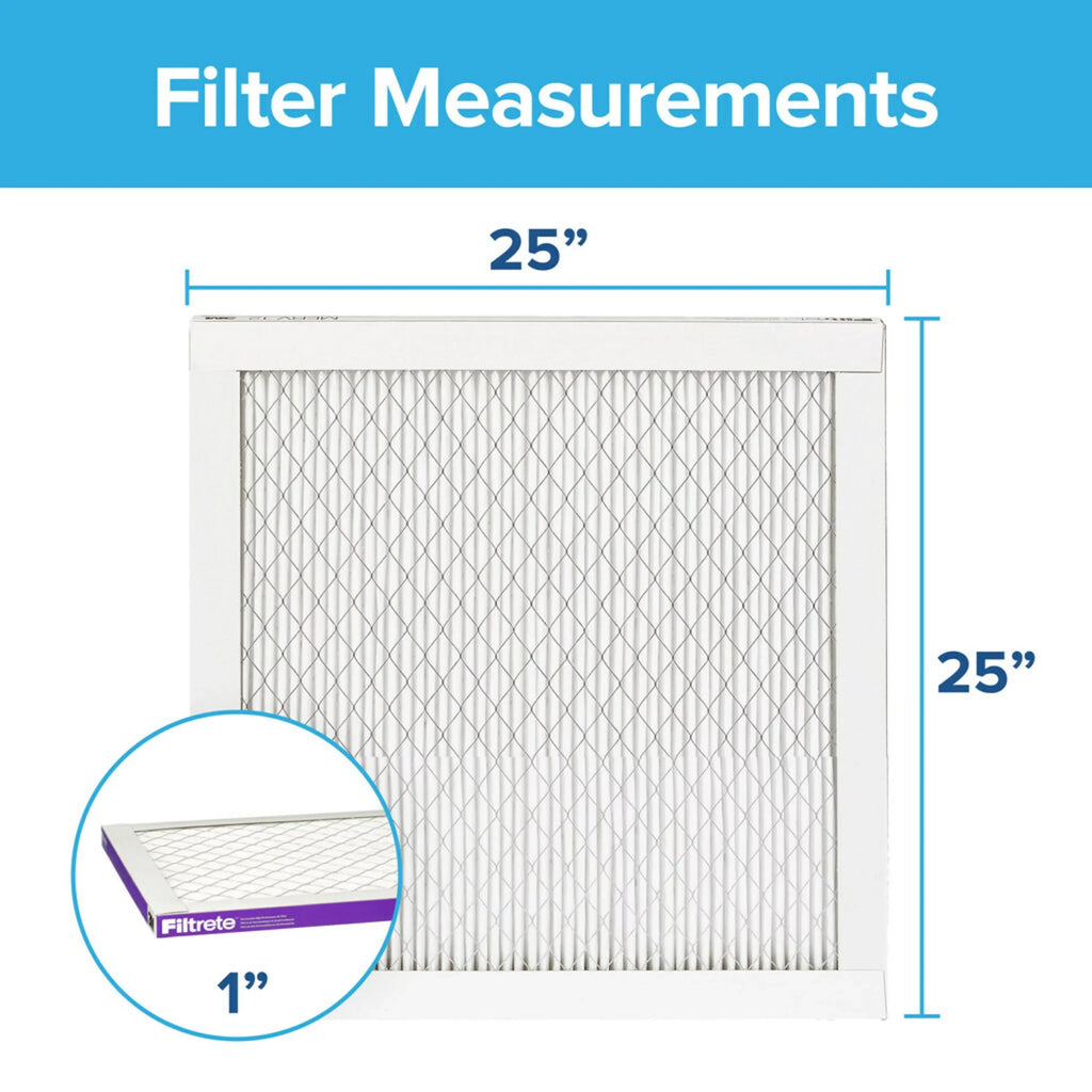 Filtrete 25x25x1 Air Filter,  1500  12, Allergen, Bacteria and Virus, 1 Filter