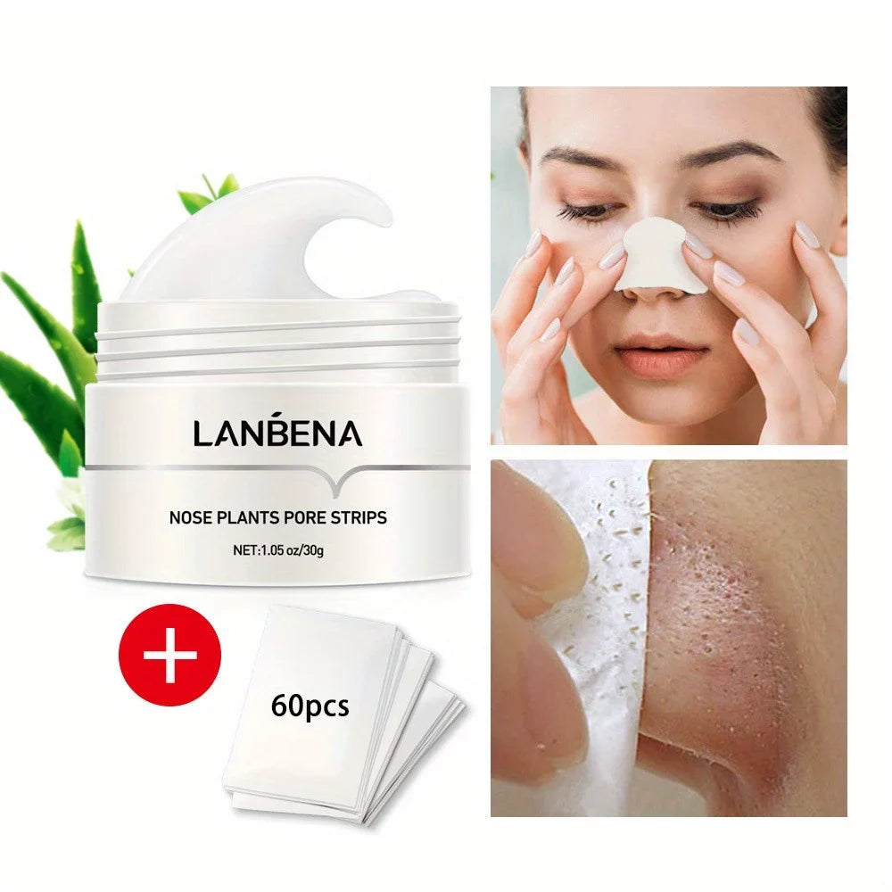 1set, Nose Plants Pore Strips, Blackhead Remover, Nose Acne Cleansing Pores Peel Off Mud Mask