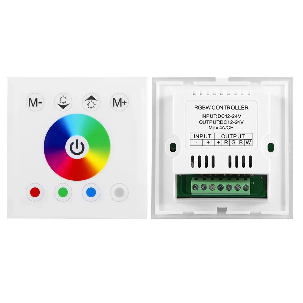 Jadeshay Panel Controller Wall Mounted Colorful   Touch Panel Controller Dimmer Switch for  Strip Light(white)