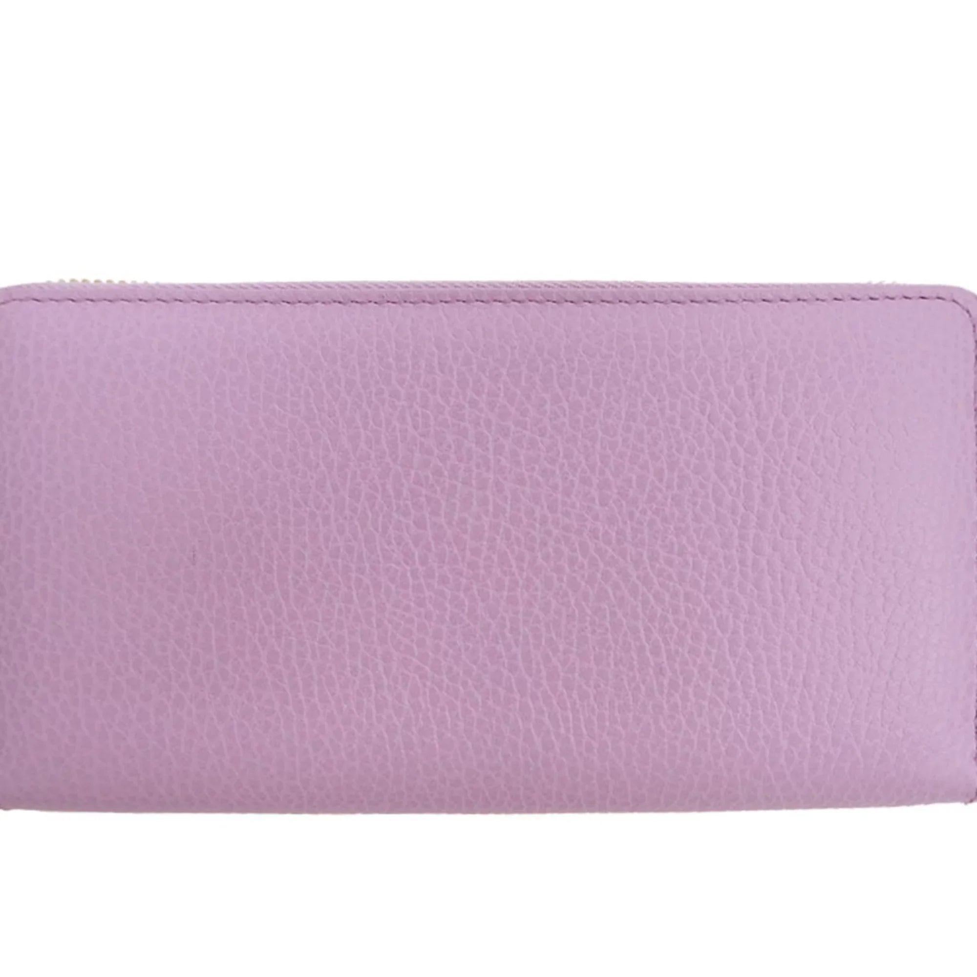 Pre-Owned  Gucci 499337  Marmont Bosco Zip Around Wallet Round Purse Light Pink Dog Boston Terrier (Like New)
