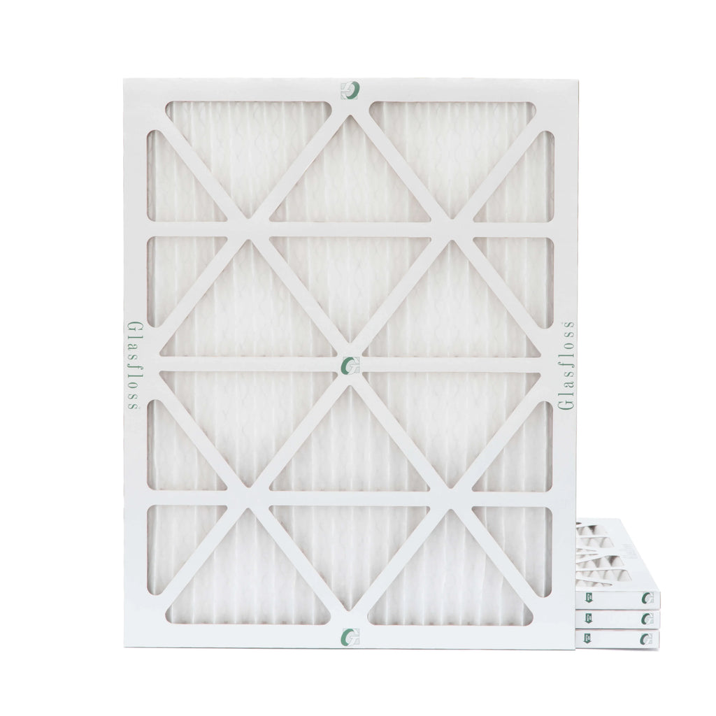 Glasfloss  20x25x1  10 Pleated  Furnace Air Filters. Box of 4. Exact Size: 19-1/2 x 24-1/2 x 7/8