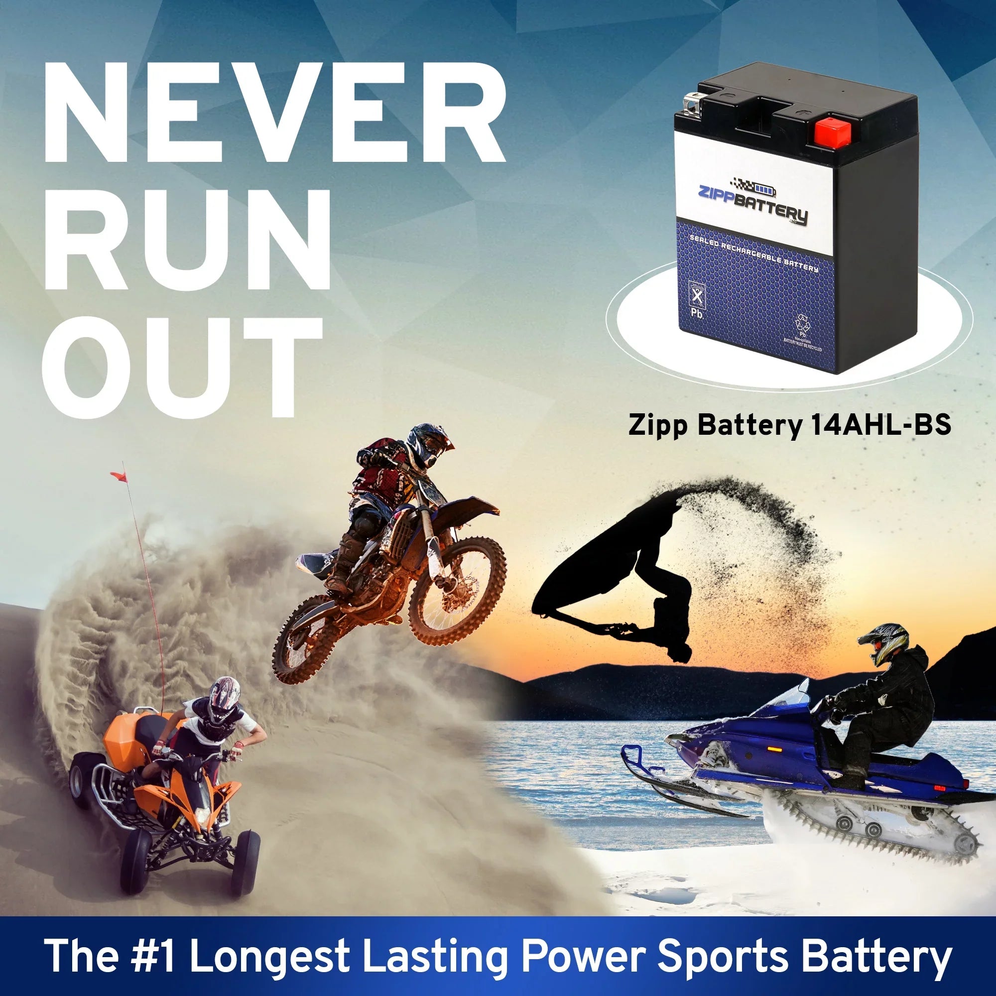 Zipp Battery YTX14AHL- (14AHL- 12 Volt,12 Ah, 210 ) Motorcycle Battery for Suzuki 1100cc Gsx-r1100 1990