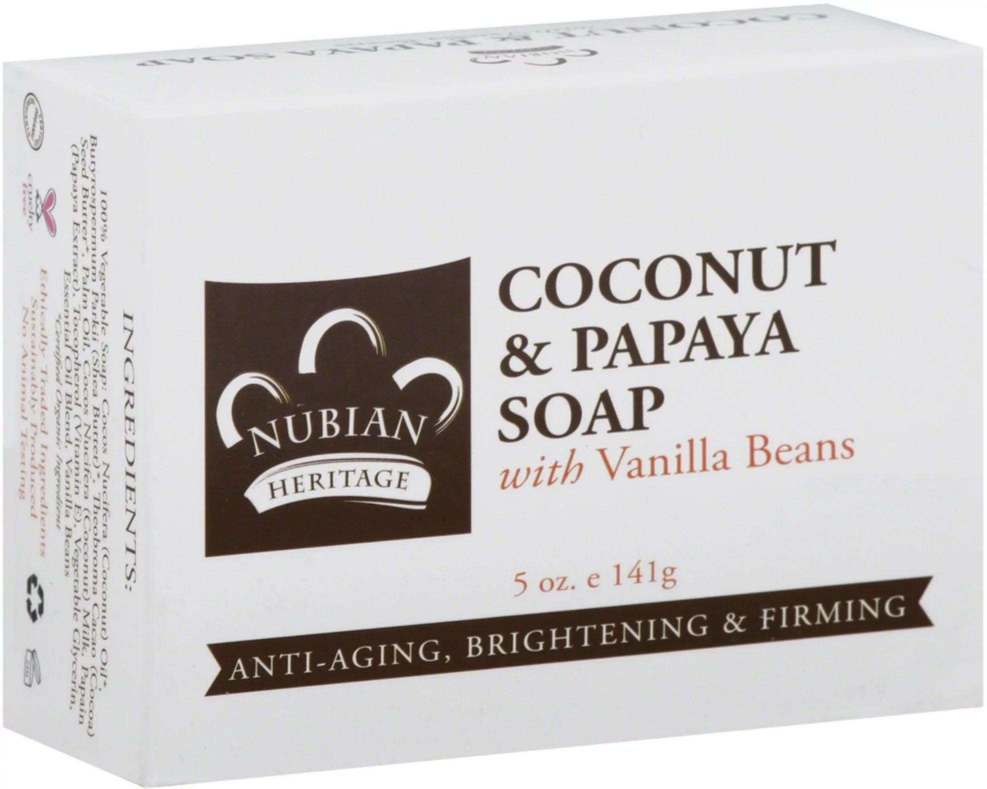 Nubian Heritage Coconut & Papaya Soap 5 oz (Pack of 3)