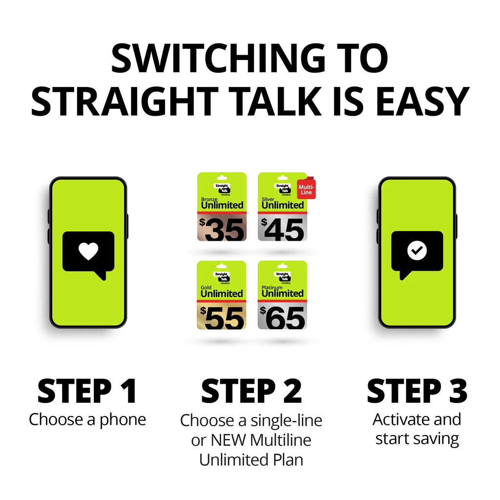 Straight Talk Apple iPhone 15, 256GB, Yellow - Prepaid Smartphone