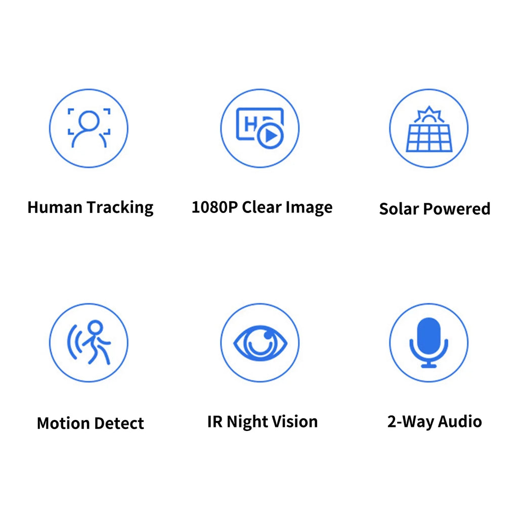 Andoer 4G 1080P WiFi Folding Solar Camera Home Camera with  Motion Detects Long Standby 2-Way Audio IP66 Waterproof with Rechargeable Battery Compatible with Mobile Phone Computer