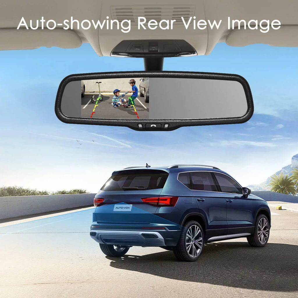 '- T2 Backup Camera for Car/Trucks,  Look Rear View Mirror Camera Monitor with IP68 Waterproof Super Night Vision Back Up Camera