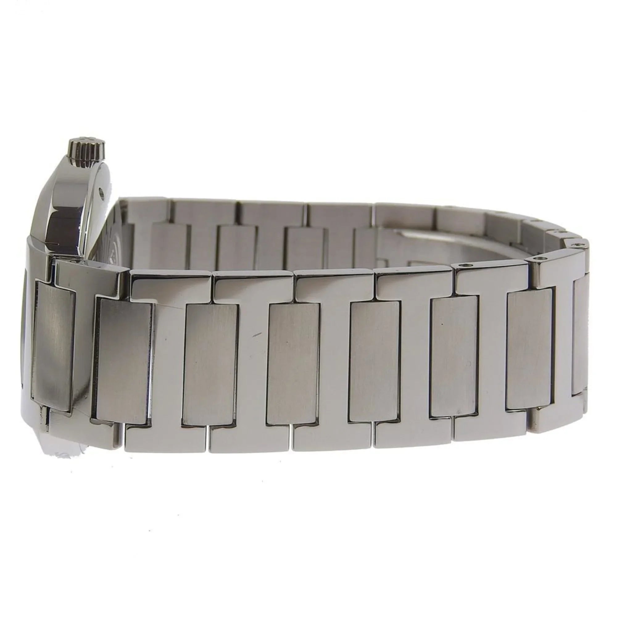 Pre-Owned Hermes Nomad Watch NO1.710 Stainless Steel Swiss Made Silver Quartz Analog Display White Dial Men's (Fair)