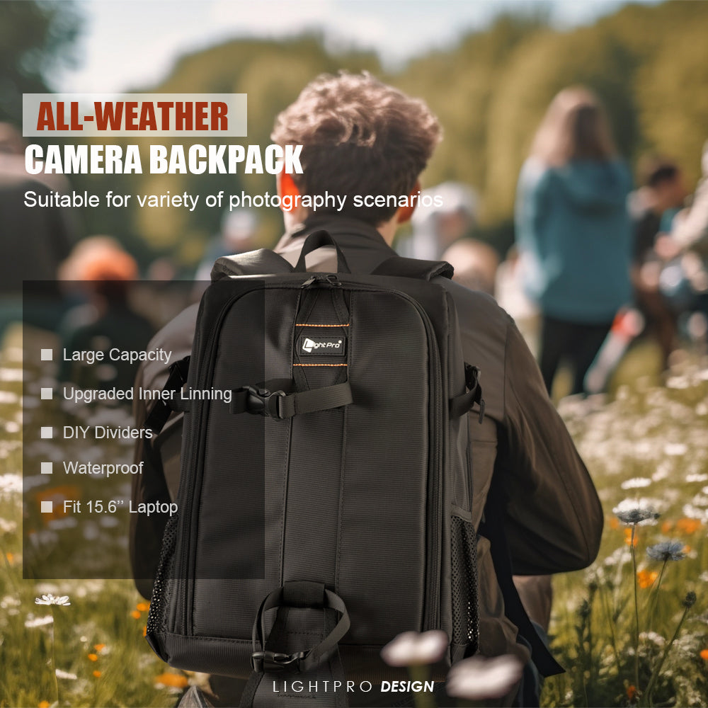 Big Capacity Photography Camera Waterproof Shoulders Backpack Video Tripod  Bag Drone Case w/ Rain Cover for Canon Nikon Sony Pentax
