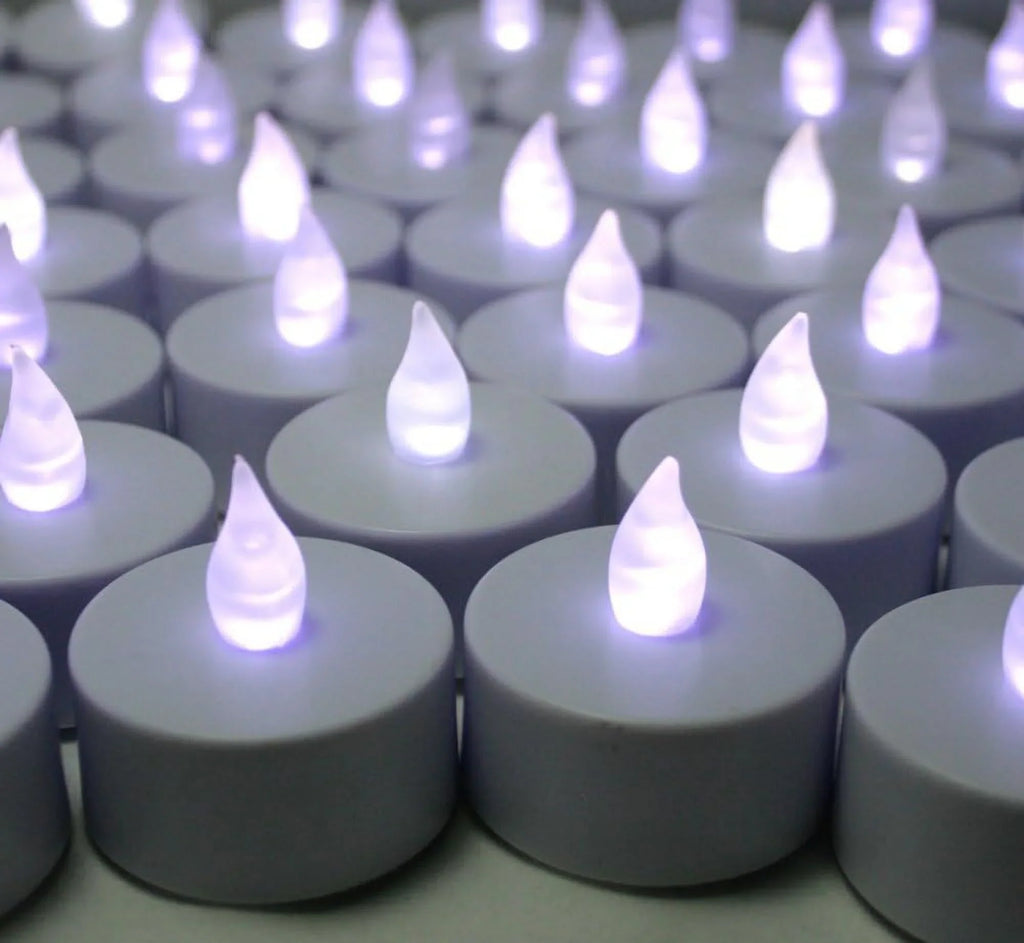60  Baery Operaed Flameless Flickering  ealighs Candles For Wedding, Luminary Bags, Decoraions, Cenerpieces, Holidays~ Cool Whie