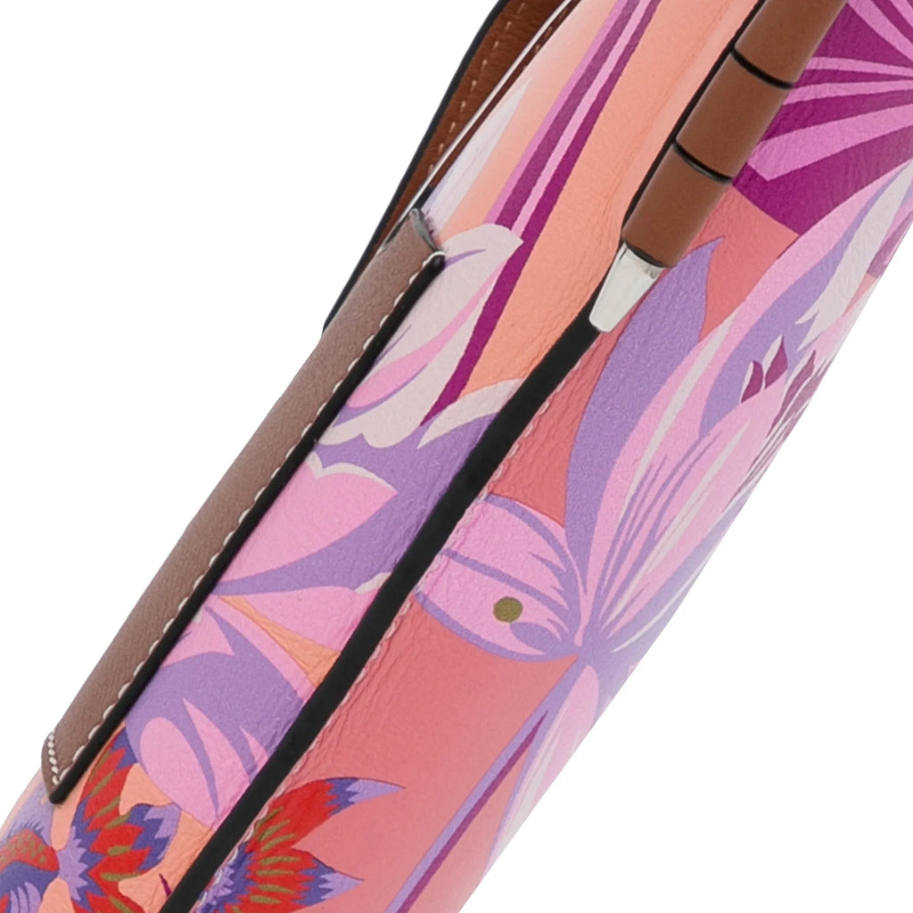Pre-Owned Authenticated Loewe x Paulas Ibiza Waterlily Gate Pocket Crossbody Calf Leather Pink Crossbody Bag Unisex (Good)
