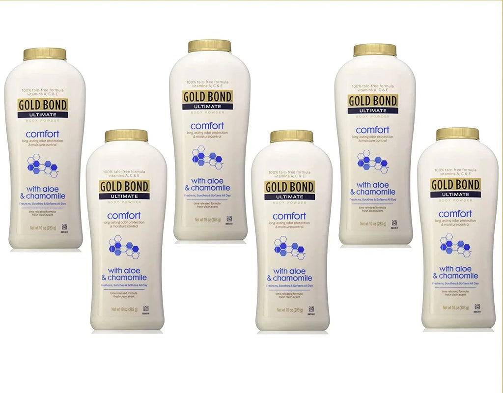 Gold Bond Ultimate Comfort Body Powder Aloe 10.0 oz. (Quantity of 6) Talc-Free