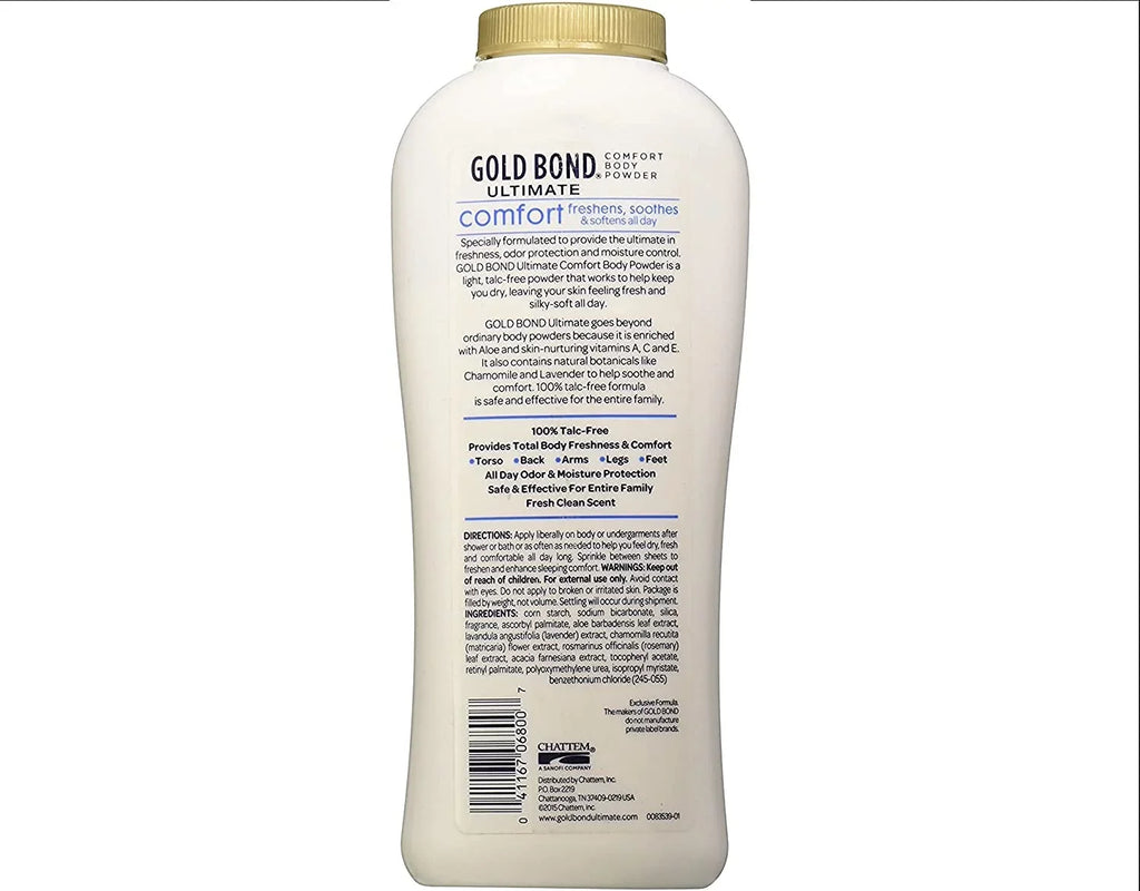 Gold Bond Ultimate Comfort Body Powder Aloe 10.0 oz. (Quantity of 6) Talc-Free