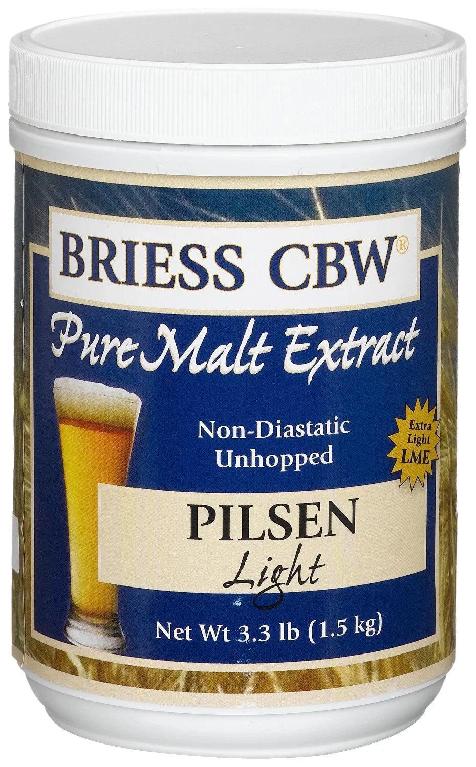 Briess  Malt Extract, Pilsen Light, 3.3-Pound Jars (Pack of 2)