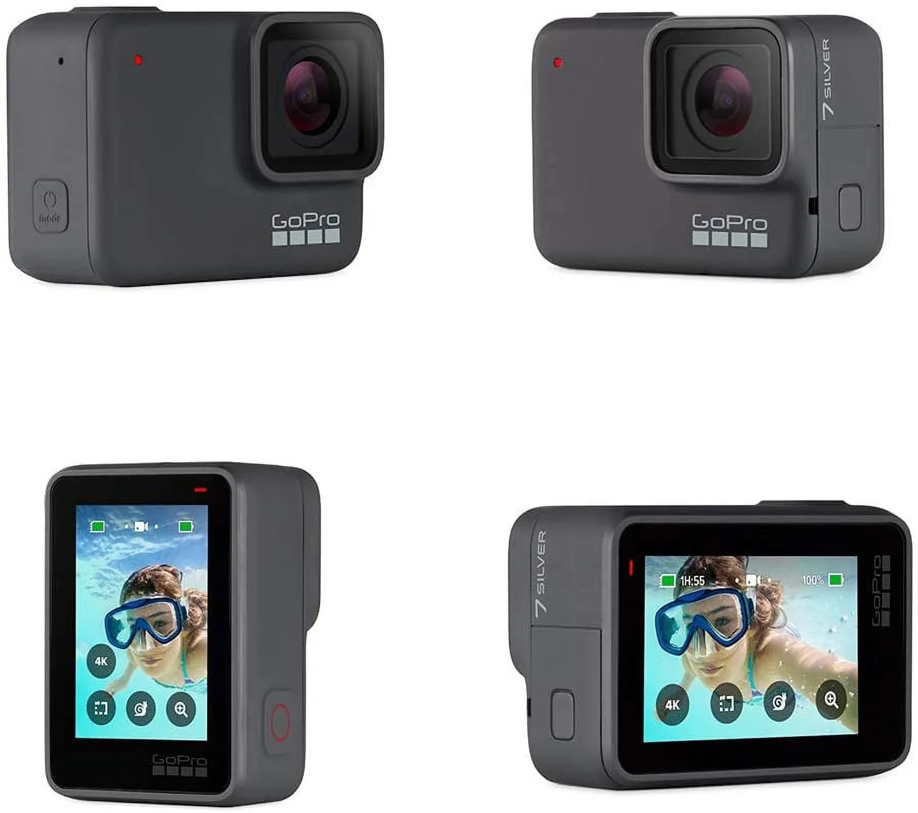 GoPro HERO7 Silver Action Camera + Protective Housing (-706)