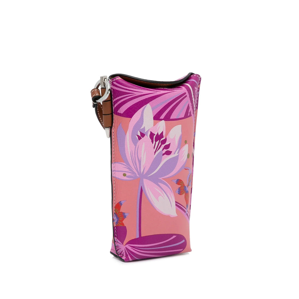 Pre-Owned Authenticated Loewe x Paulas Ibiza Waterlily Gate Pocket Crossbody Calf Leather Pink Crossbody Bag Unisex (Good)