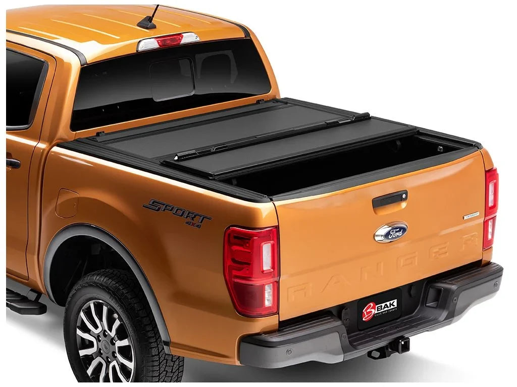 by RealTruck BAKFlip MX4 Hard Folding Truck Bed Tonneau Cover | 448332 | Compatible with 2019 - 2023 Ford Ranger 5' 1" Bed (61")