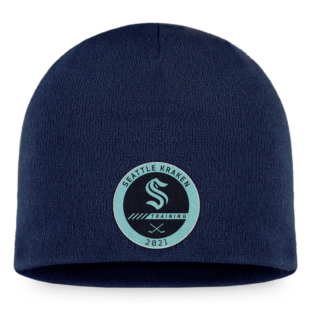 Men's Fanatics Branded Deep Sea Blue Seattle Kraken 2022 Training Camp Authentic Pro Beanie -