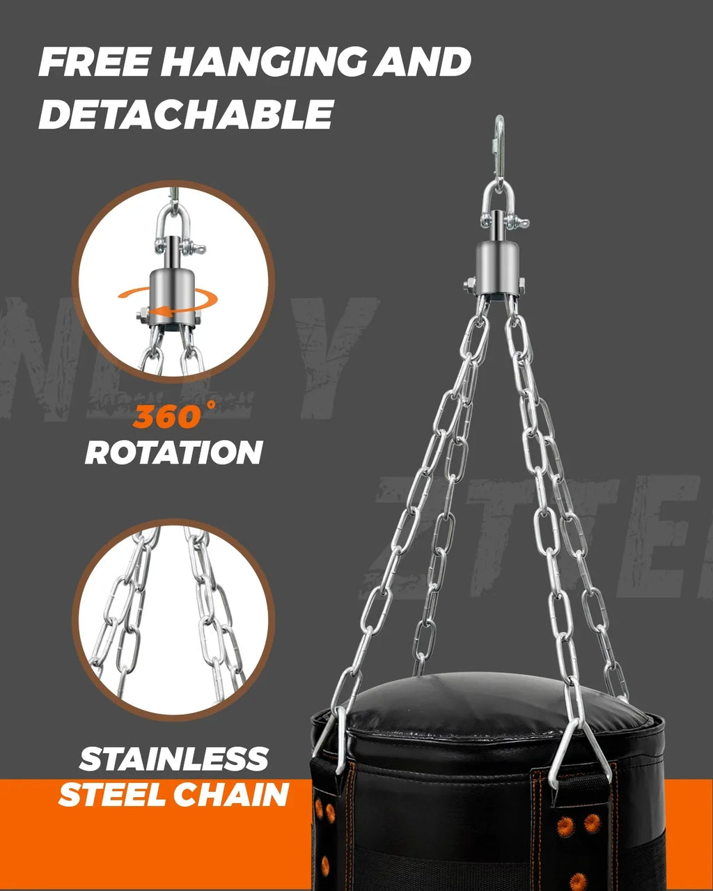 Hanging Punching Bag - Pre-Filled,  Leather, Excellent Rebound - Heavy Boxing Bag for Adults Kids Great for Boxing, , Kickboxing…