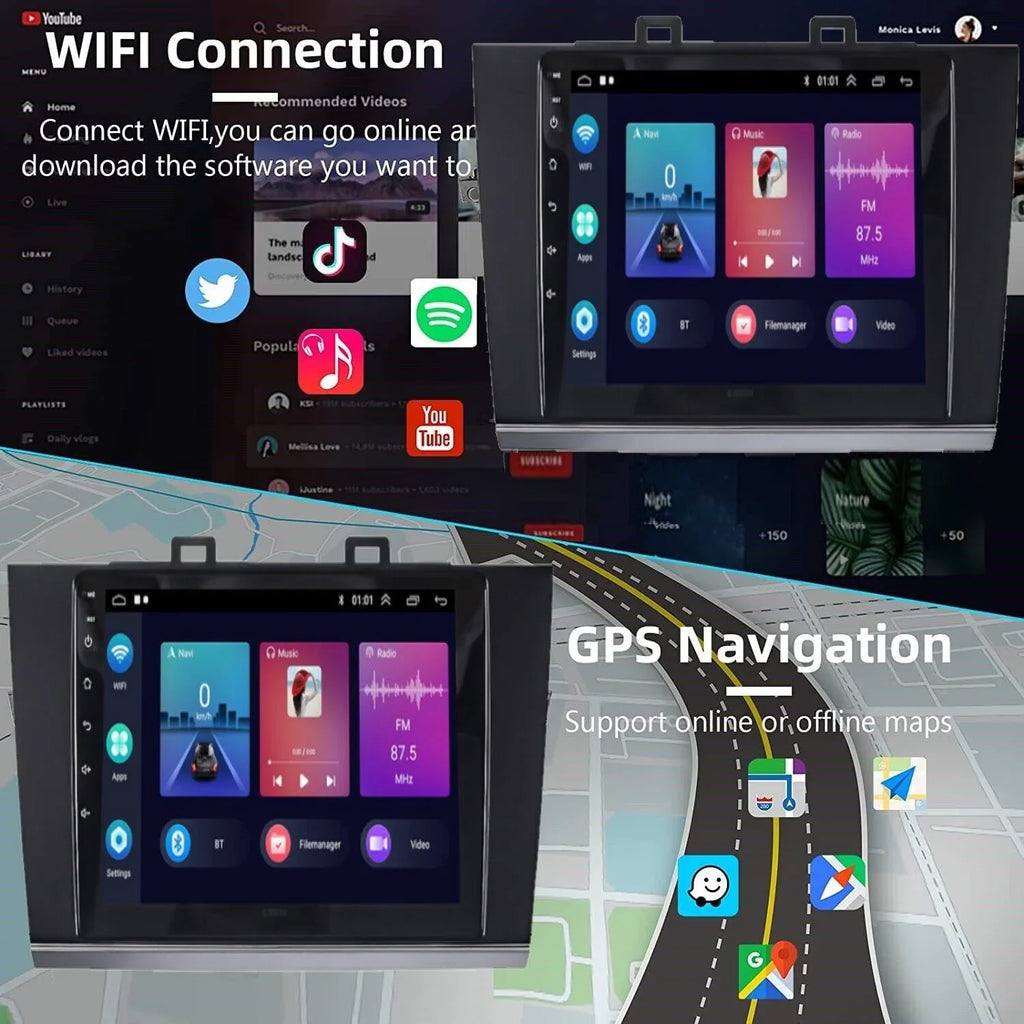 Upgrade Your Subaru Legacy Outback with Android Carplay  9IN Touchscreen Optimize Daily Commutes High-Quality Audio Streaming